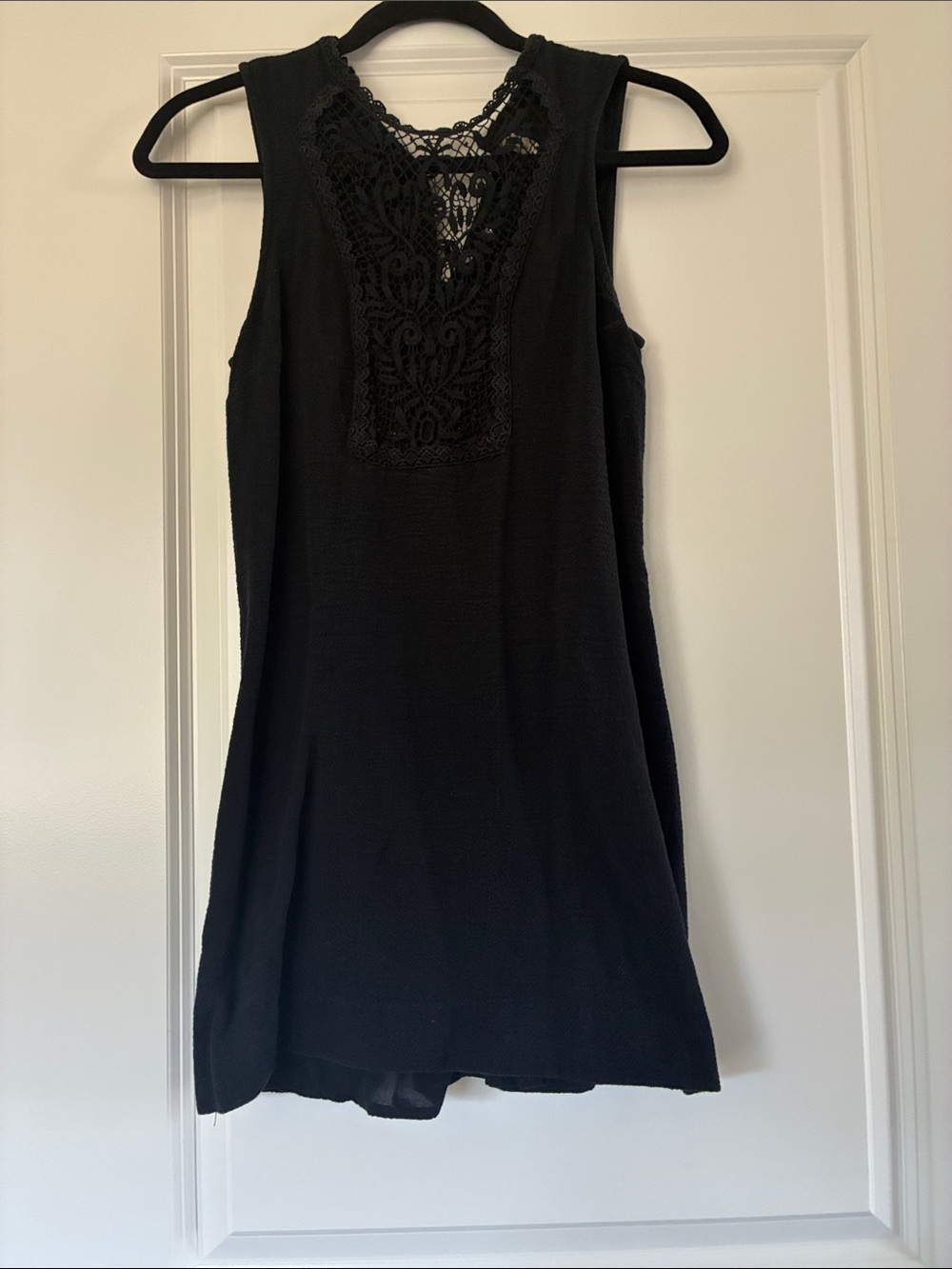 Free People Black Lace Sleeveless Dress